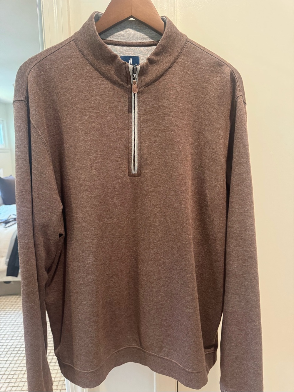 Johnnie-O Men's Brown Quarter-Zip
